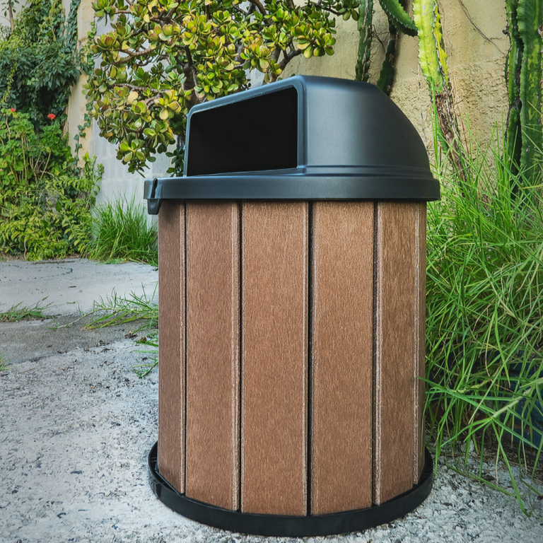 Lixeira marrom preta 75